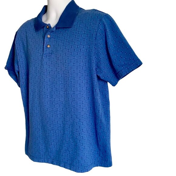 Knightsbridge Men's Polo Shirt Large Blue Short Sleeve - Picture 5 of 7